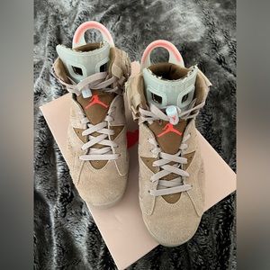Air Jordan Retro 6’s. Travis Scott British Khaki.